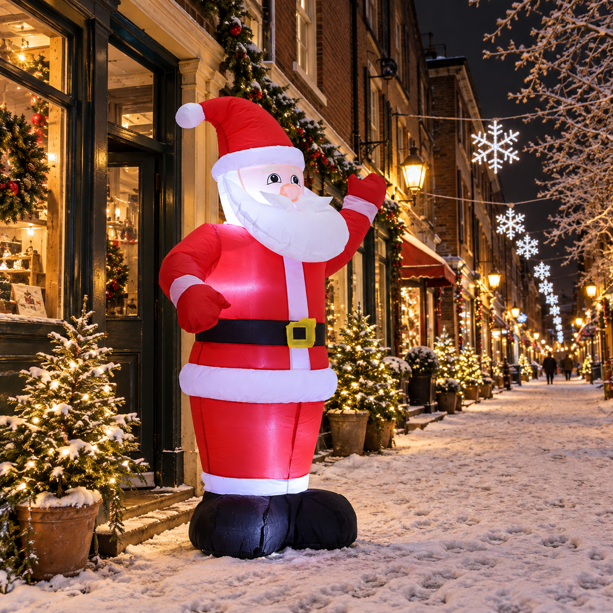 Inflatable Santa Claus Christmas Yard Decoration with LED