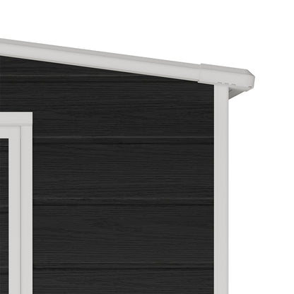 4 x 8 ft Plastic Garden Storage Shed with Pent Roof & Single Door