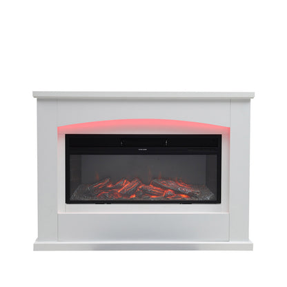 120cm W Electric Fireplace Mantel with 7 Multi-Color Flames