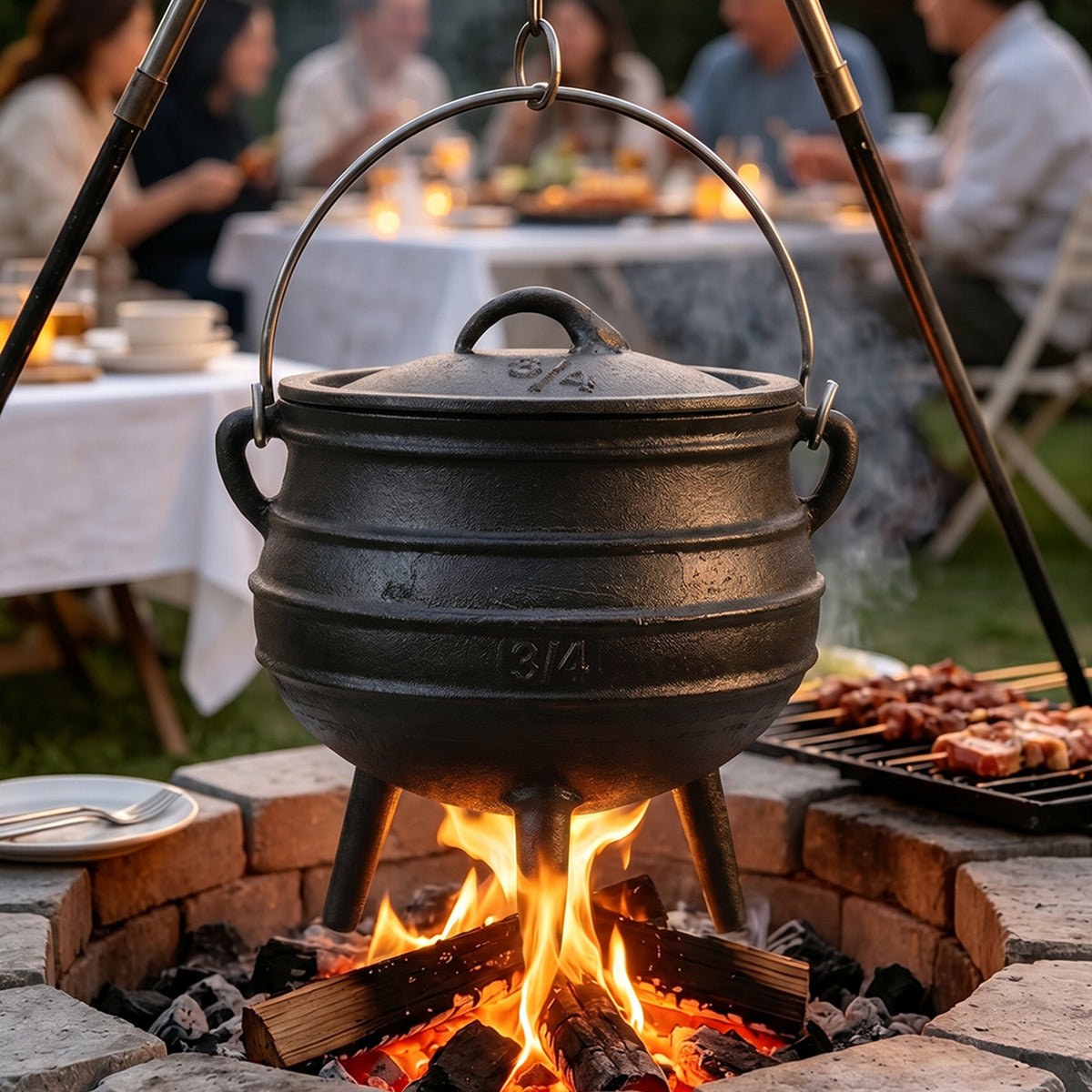 Cast Iron Cauldron with Lid