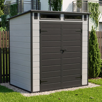 6 x 4FT Outdoor Garden Pent Roof Tool Storage Shed