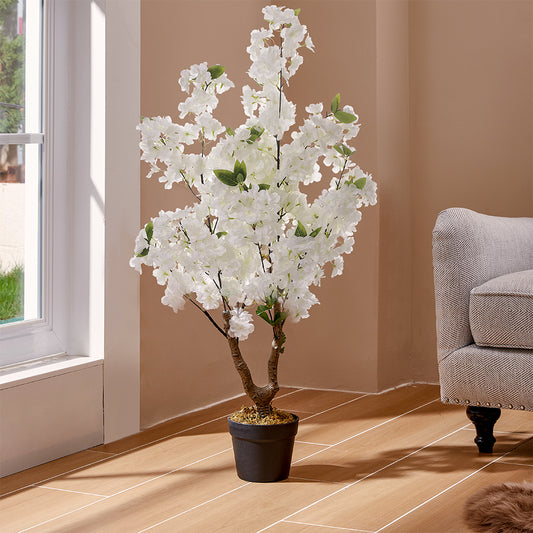 105CM Height Artificial Plants Cherry Blossom Tree with Pot