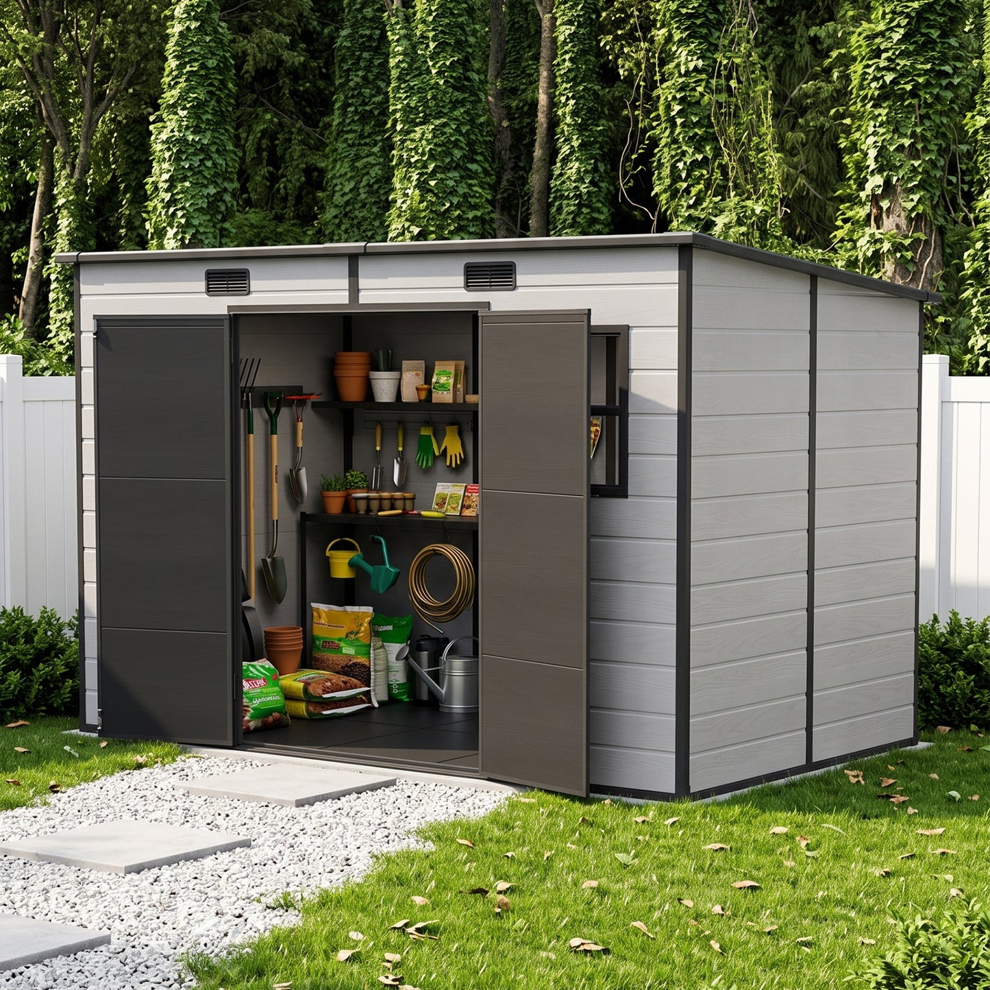 10 x 6FT Outdoor Garden Pent Roof Tool Storage Shed