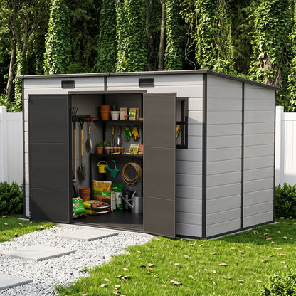 10 x 6FT Outdoor Garden Pent Roof Tool Storage Shed