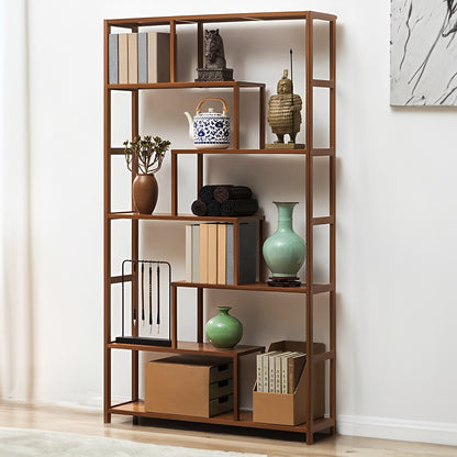 7-Tier Wooden Bookcase Display Stand