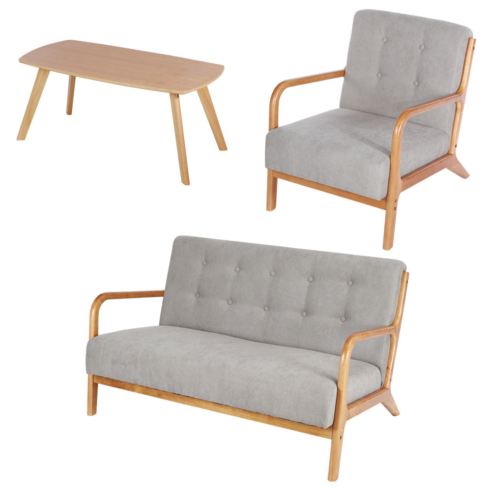 Solid Wooden Frame Upholstered Tufted Armchair