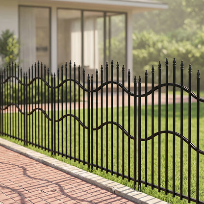 5-Pack Decorative Metal Garden Fence Panels