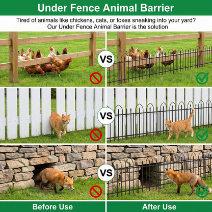 5-Pack Decorative Metal Garden Fence Panels