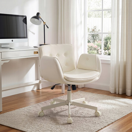 Height-Adjustable Swivel Office Chair with Castors