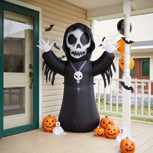 5 FT Halloween Inflatable Grim Reaper Decoration with LED Lights