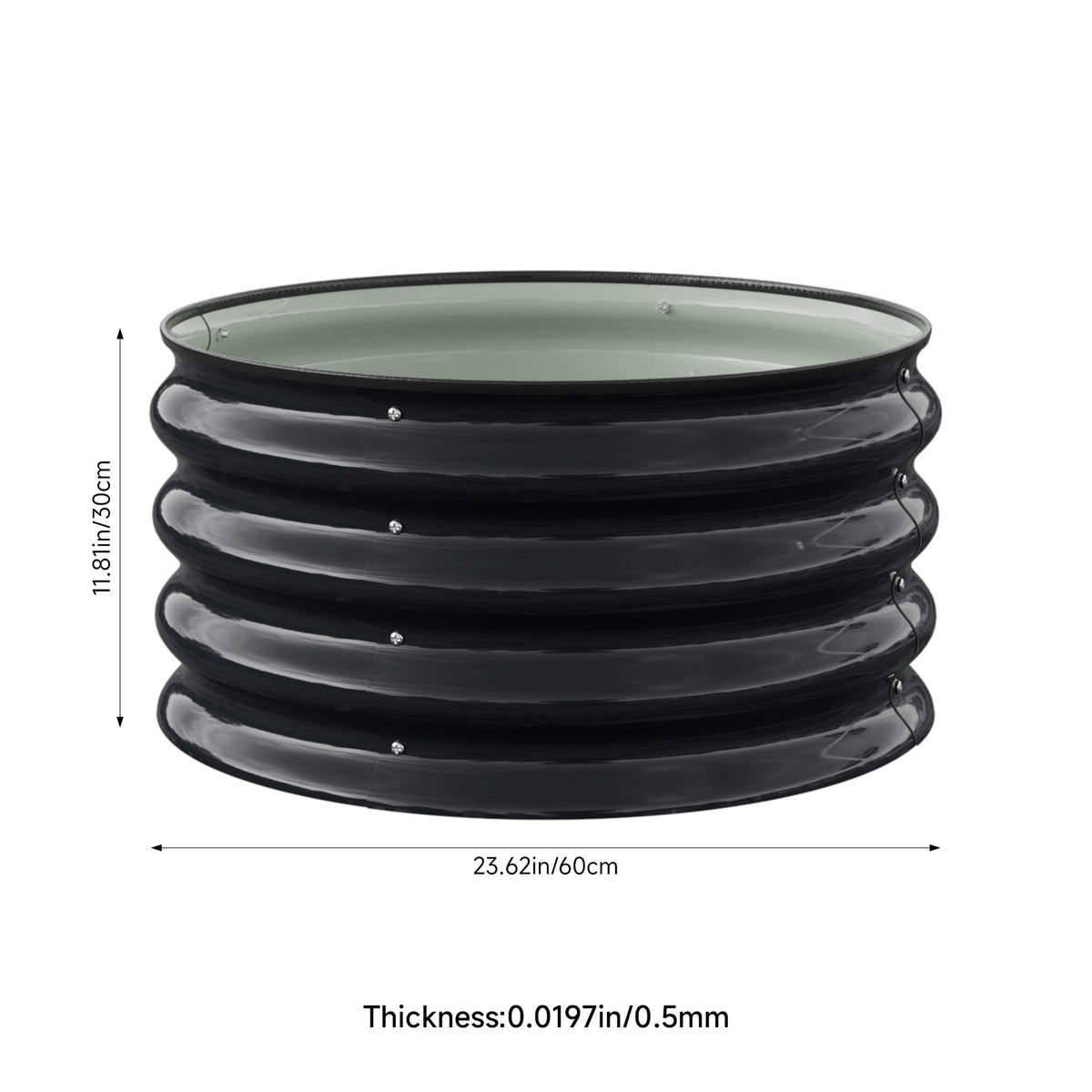 Round Metal Raised Garden Bed