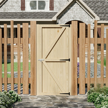 75cm W Arched Wooden Heavy-Duty Garden Gate 180cm H