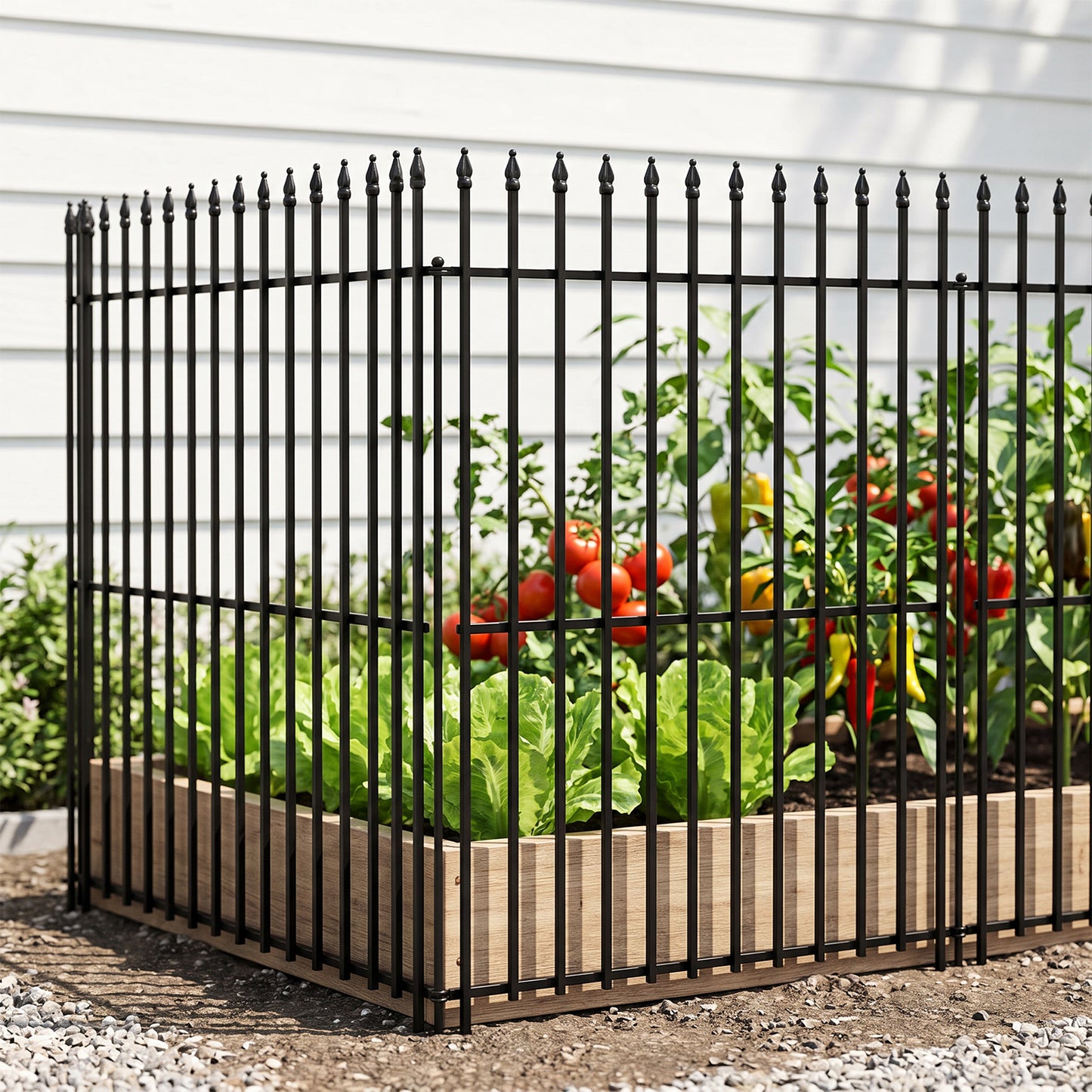 5-Pack Decorative Metal Garden Fence Panels