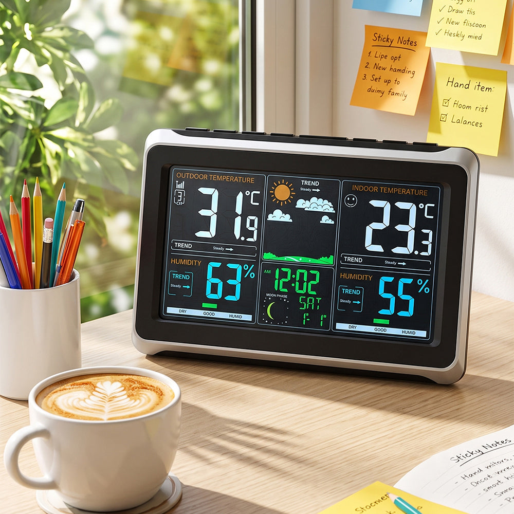 Wireless Colour Digital Display Weather Station with Outdoor Sensor