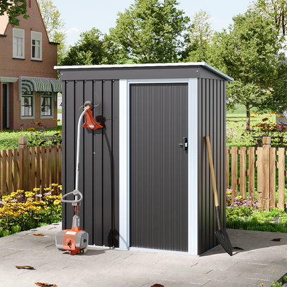 3 x 5FT Outdoor Metal Storage Shed with Lockable Door