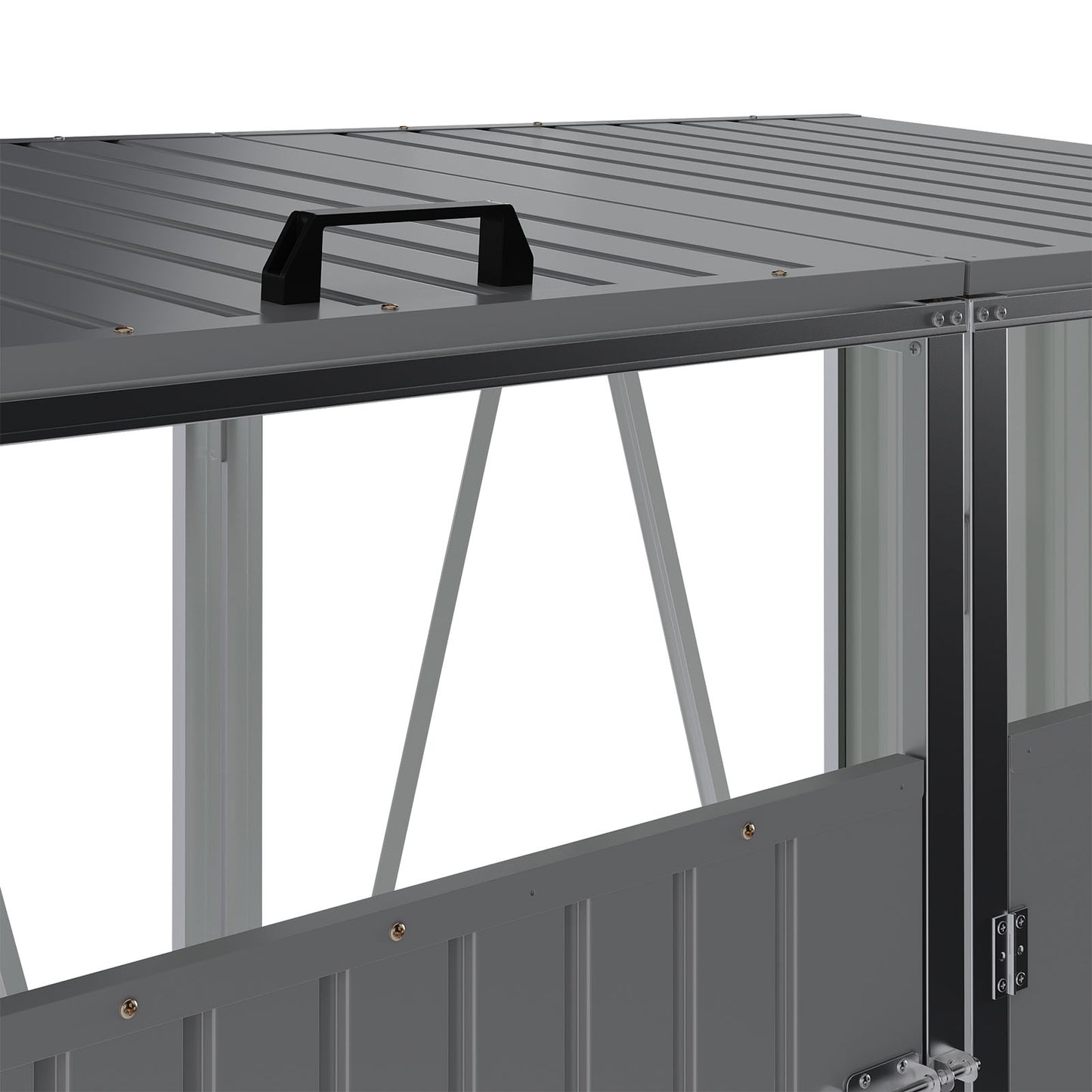 5x4 FT Metal Double Bin Storage Shed