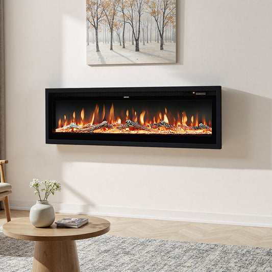 40 Inch Electric Fireplace with Remote 12 Flame Colours 1500W