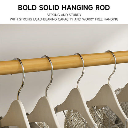 Bamboo Bedroom Garment Clothes Rack Natural
