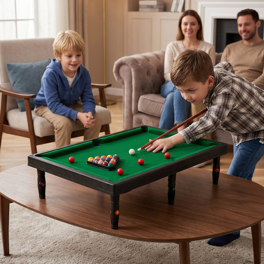 Mini Snooker & Pool Table Game Toy Set for Kids