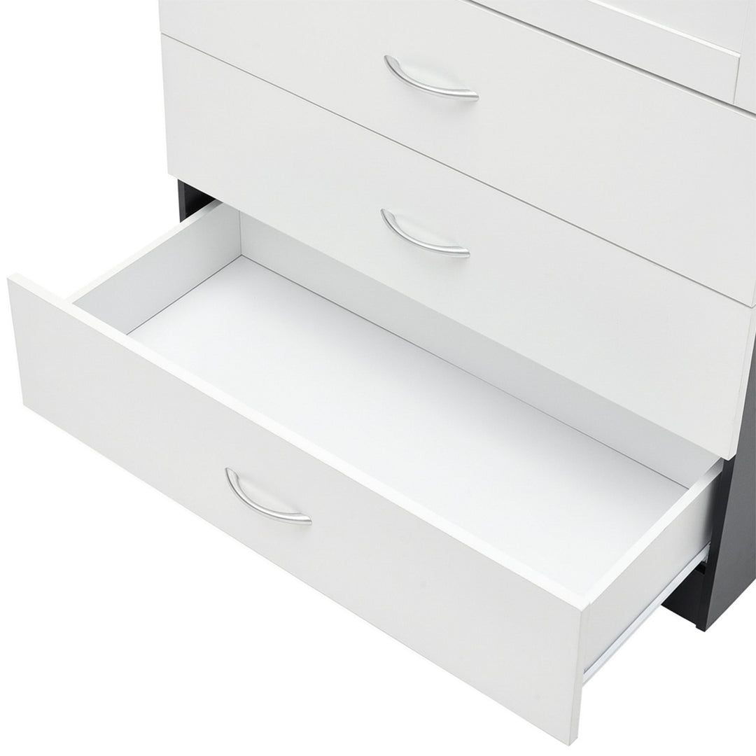 2-Door Wardrobe with 3 Drawers & Hanging Rail