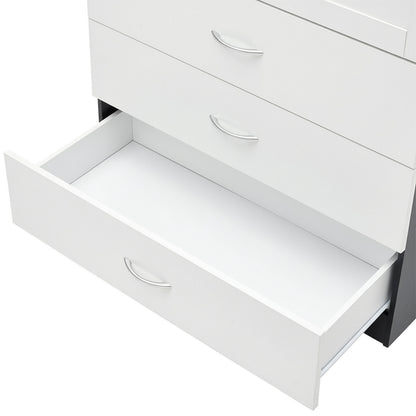 2-Door Wardrobe with 3 Drawers & Hanging Rail
