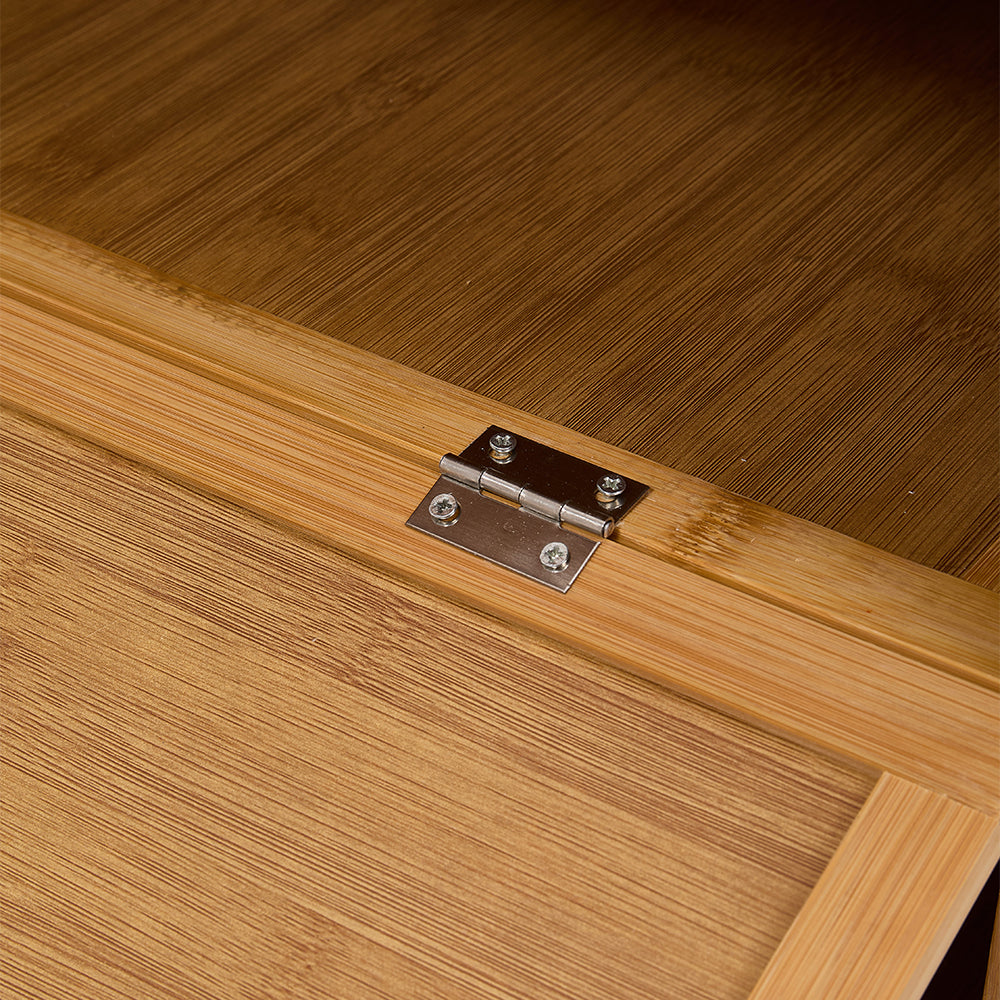 Multi-functional Wooden Coat Rack with Storage Cabinets
