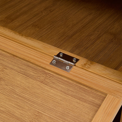 Multi-functional Wooden Coat Rack with Storage Cabinets