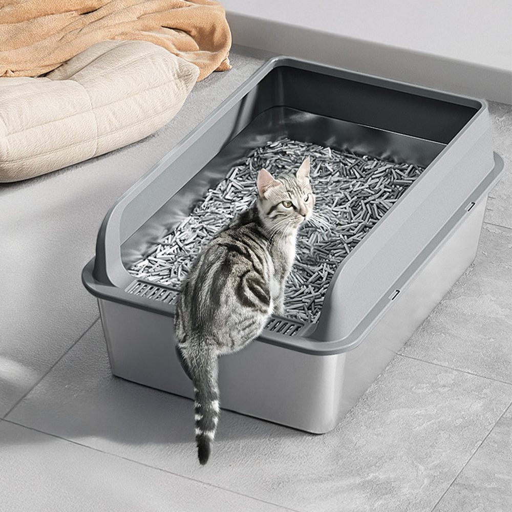 Semi-Closed Anti-Splash Cat Litter Box Pet Toilet