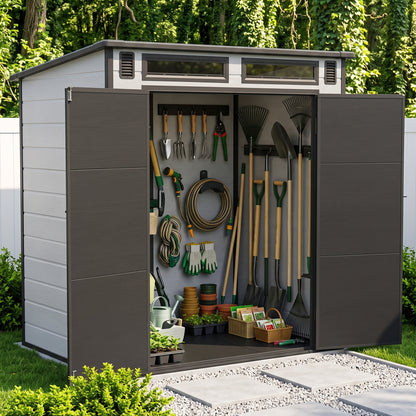 6 x 4FT Outdoor Garden Pent Roof Tool Storage Shed