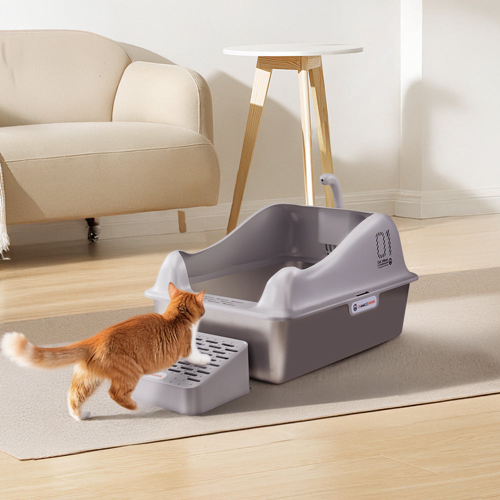 Large Stainless Steel Cat Litter Box