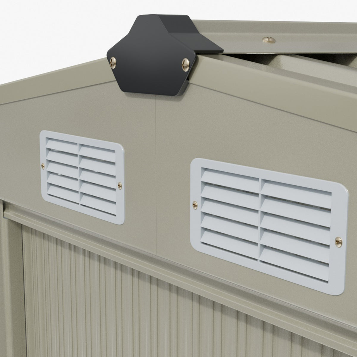 8 x 6 ft Metal Garden Storage Shed with Apex Roof & Double Doors