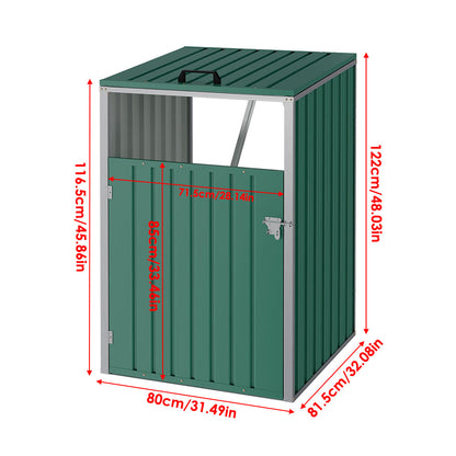 Metal Outdoor Garbage Bin Shed For 1 Trash Bin