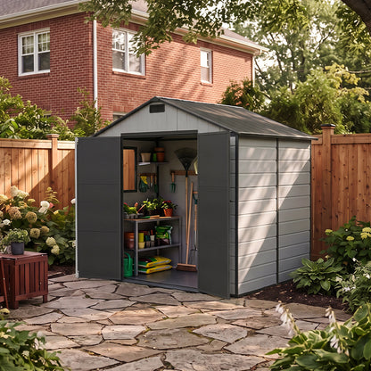 7x6 FT Large Garden Storage Shed