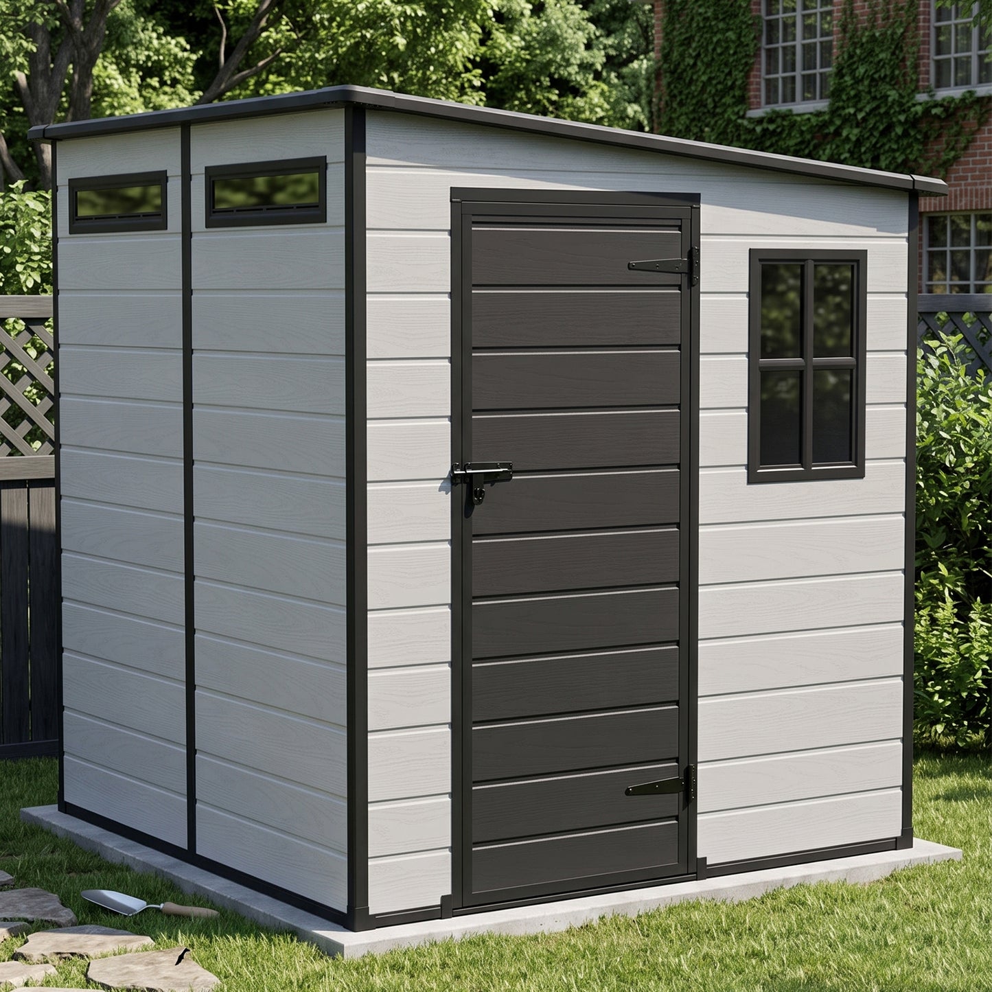 6x6 FT Outdoor Garden Plastic Storage Shed