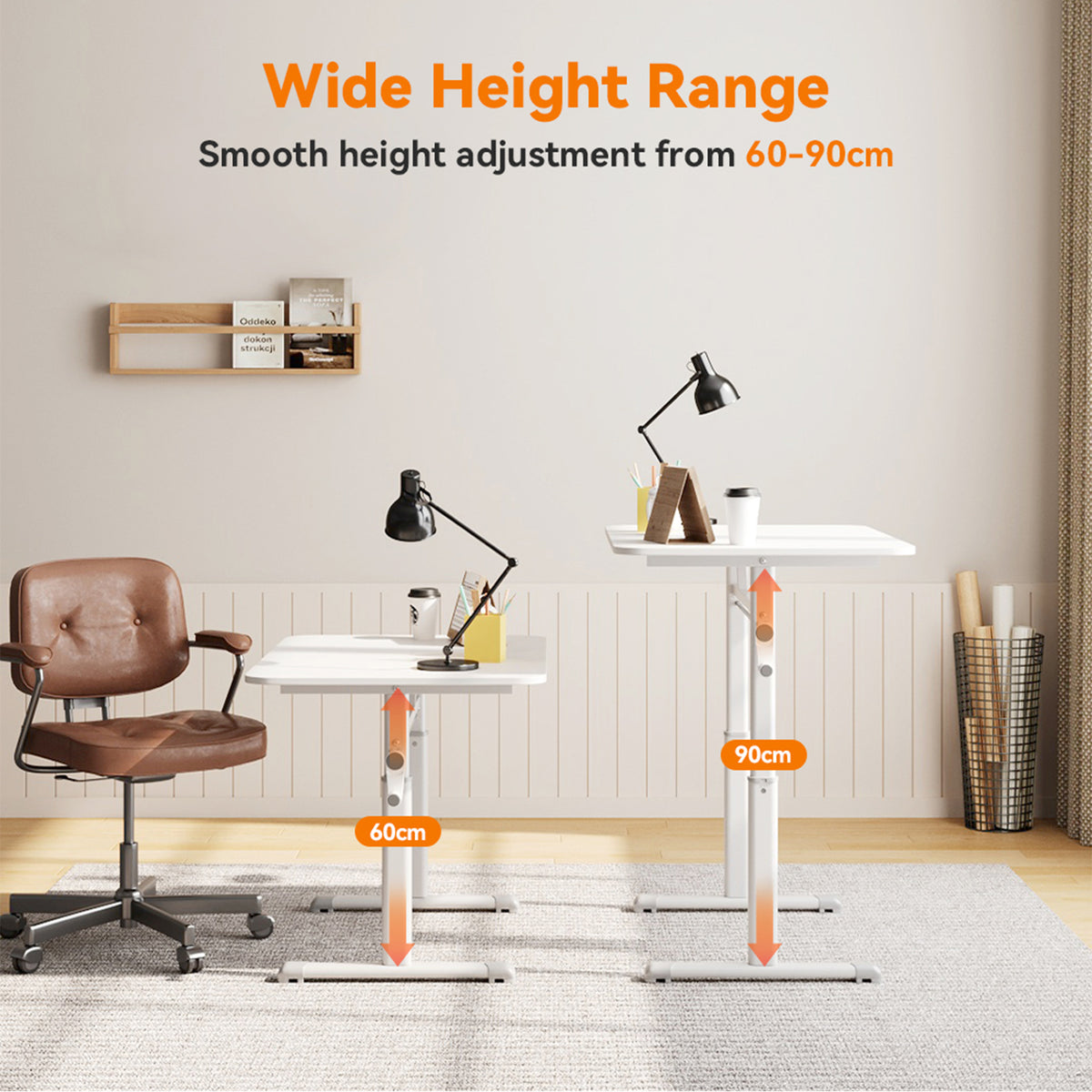 Adjustable Sit-Stand Desk for Home Office