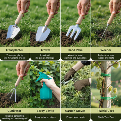 Garden Tool Set with Storage Bag