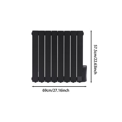 Black 900W Electric Oil Filled Radiator Space Heater with LED Screen