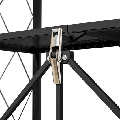 5-Tier Foldable Metal Storage Shelf with Casters