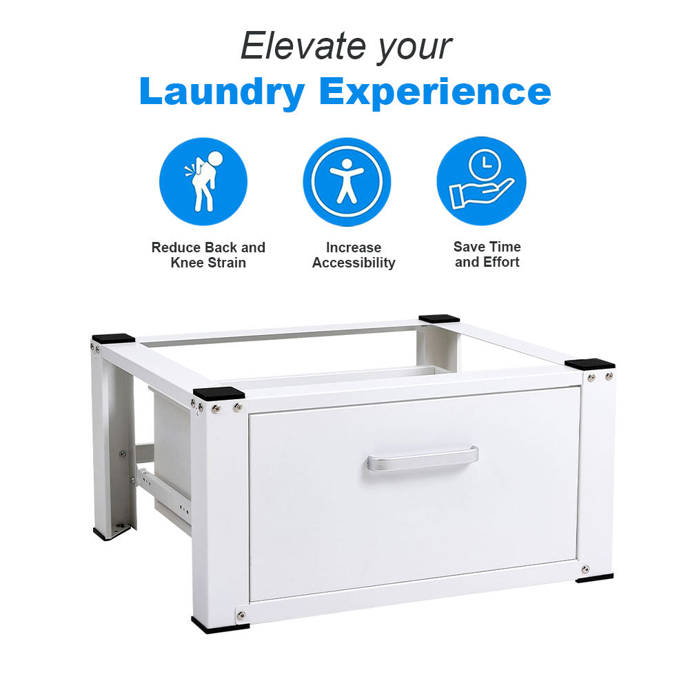Washing Machine Dryer Pedestal with Drawer