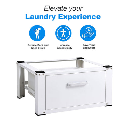 Washing Machine Dryer Pedestal with Drawer