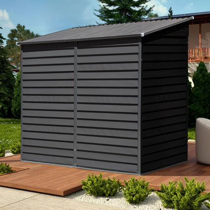 4.6x9FT Wide Outdoor Lockable Steel Storage Shed