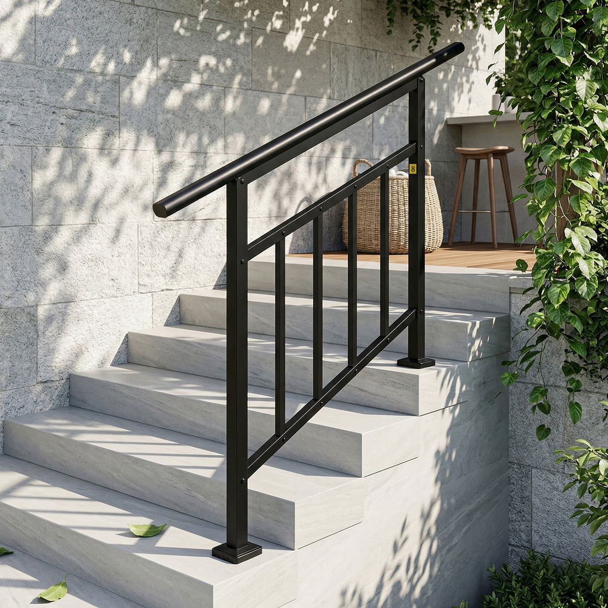 Adjustable Galvanised Steel Stair Handrail