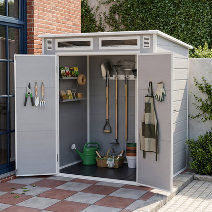6 x 4FT Outdoor Garden Pent Roof Tool Storage Shed