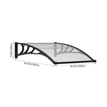Outdoor Door Canopy Window Awning with Drainage Channel