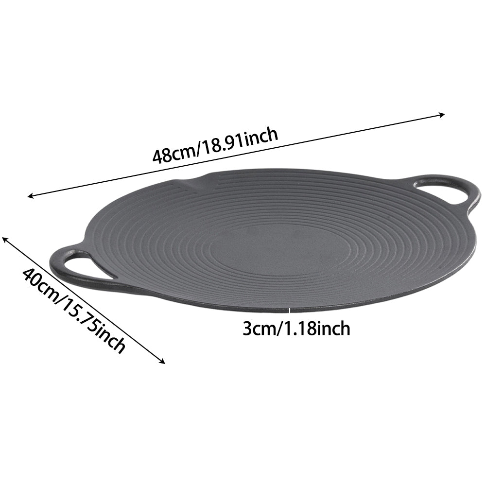 Pre-Seasoned Round Cast Iron Grill Pan