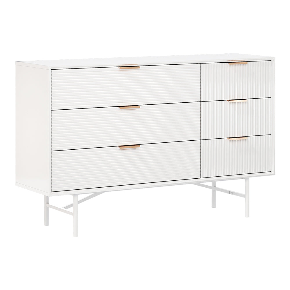 6-Tier Bedroom Striped Storage Cabinet,
