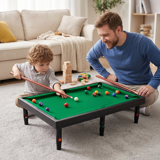 Mini Snooker & Pool Table Game Toy Set for Kids