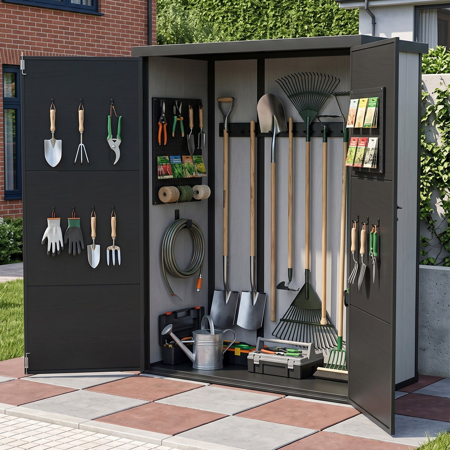 5x3 FT Outdoor Garden Tool Storage Shed