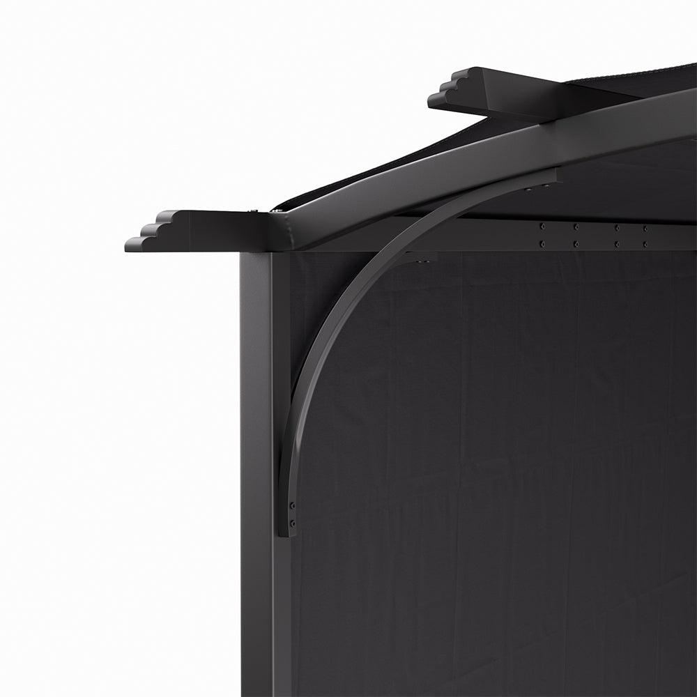 Retractable Arc-Shaped Steel Pergola