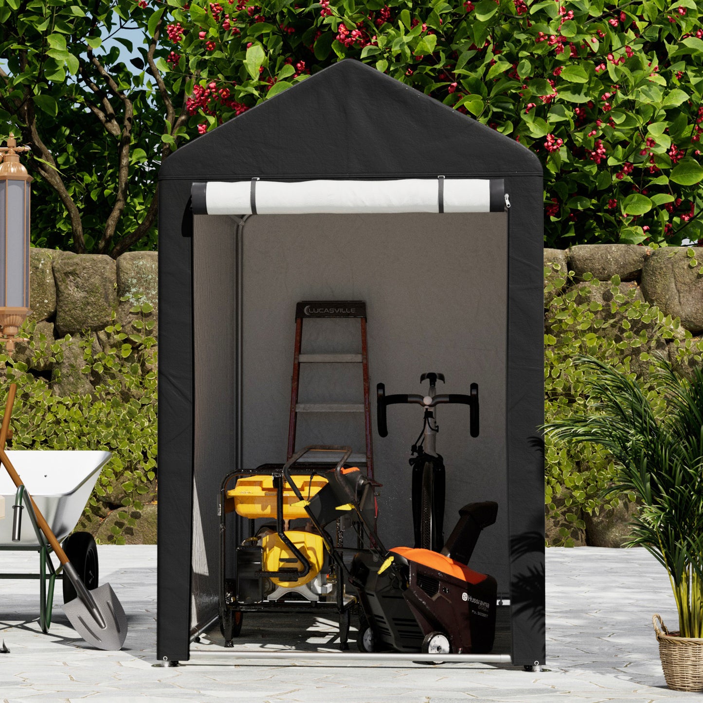 4x6FT Outdoor Storage Shed Bicycle Shelter
